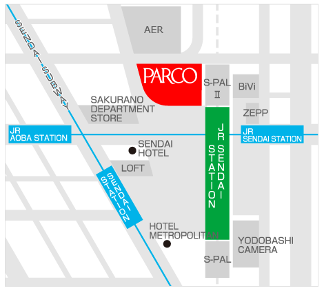 Sendai PARCO Access Map