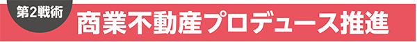 第２戦術：商業不動産プロデュース推進