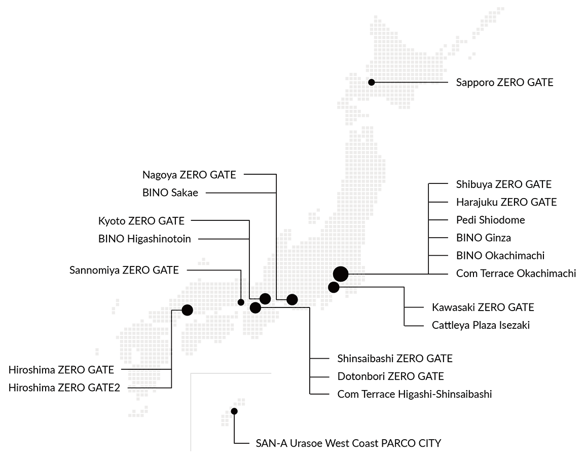 PARCO以外の主な国内店舗