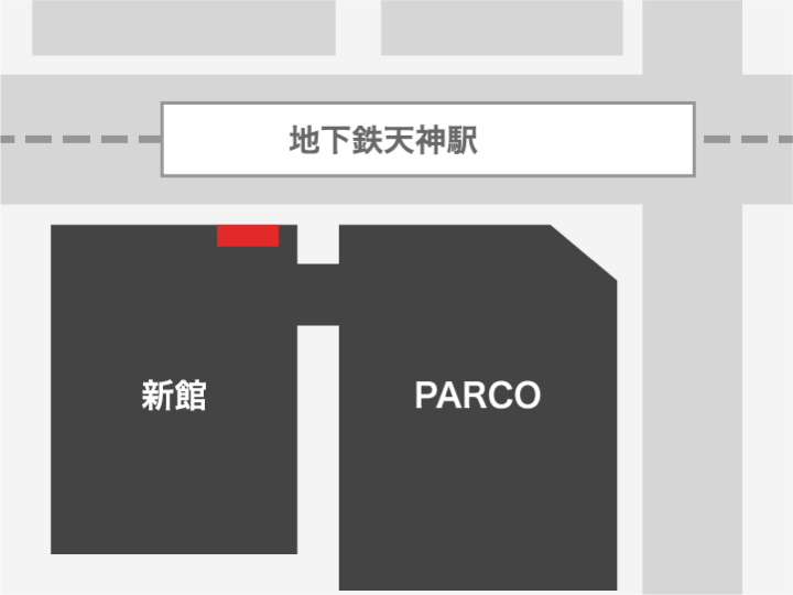 福岡PARCO 新館明治通り側ガラス面（出力シート貼り）