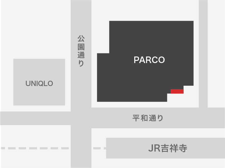 吉祥寺PARCO 平和通り側 外壁ビルボード