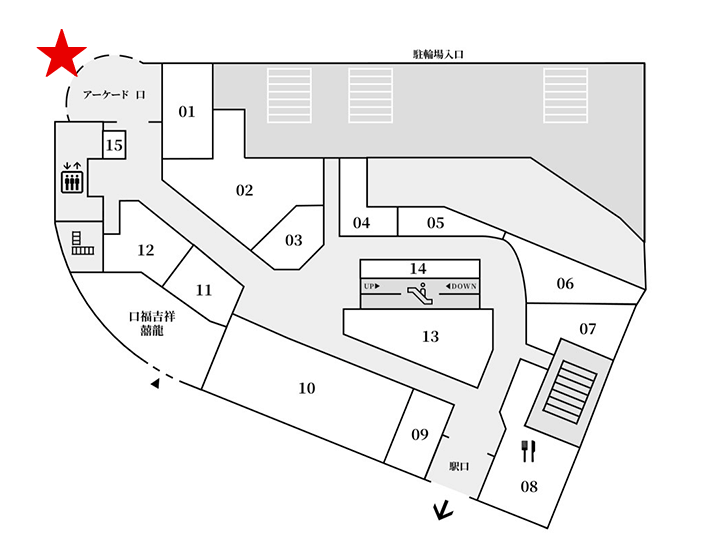 仙台PARCO 本館１Ｆアーケード口前店頭柱巻