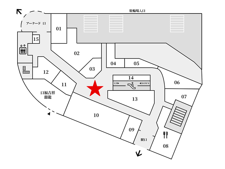 仙台PARCO 本館１Ｆ上りエスカレーター前柱巻