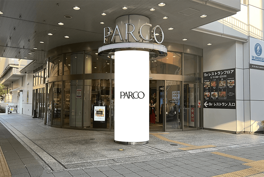 仙台PARCO 本館1Fアーケード口外柱柱巻